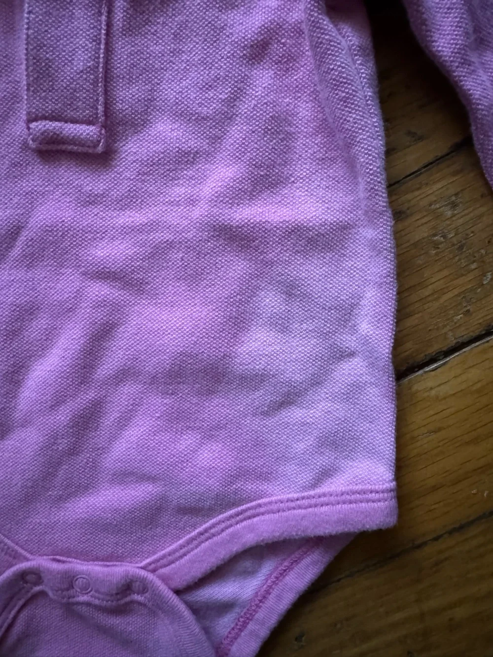 Ralph Lauren Polo Baby Pink Long Sleeve One-Piece
